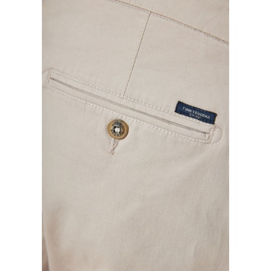 FUNKY BUDDHA FBM011-001-02 MIST GREY Παντελόνι Chino σε Κανονική 