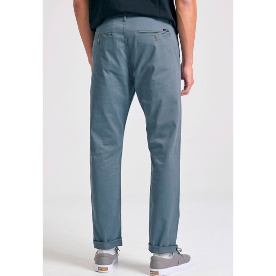 FUNKY BUDDHA FBM011-001-02 STEEL GREY Παντελόνι Chino σε Κανονική 