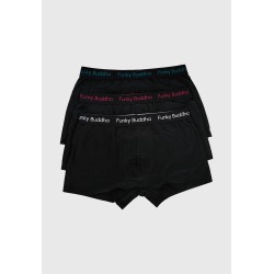 FUNKY BUDDHA FBM011-082-10 BLACK  Εσώρουχα boxer (3-pack)