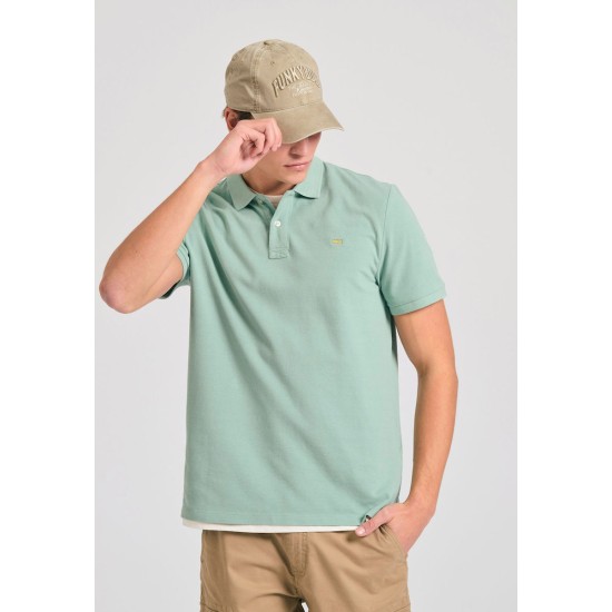 Funky Buddha Ανδρική Μπλούζα Polo FBM011-001-11 SAGE GREEN