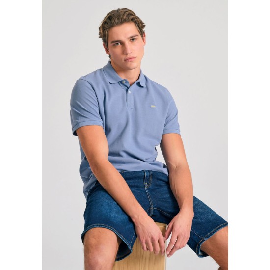Funky Buddha Ανδρική Μπλούζα Polo FBM011-001-11 SMOKE BLUE