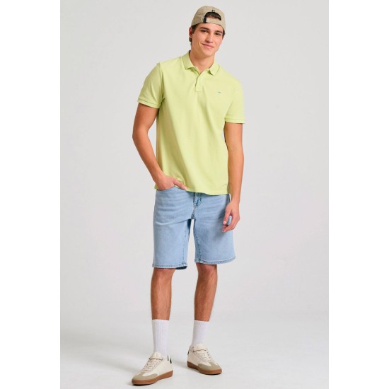 Funky Buddha Ανδρική Μπλούζα Polo FBM011-001-11 MATCHA