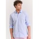 FUNKY BUDDHA FBM011-009-05 SKY BLUE MEL Ανδρικό oxford πουκάμισο