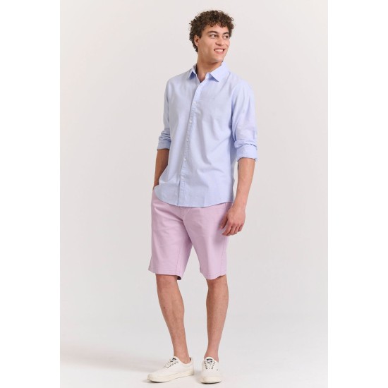 FUNKY BUDDHA FBM011-009-05 SKY BLUE MEL Ανδρικό oxford πουκάμισο