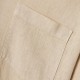 FUNKY BUDDHA FBM011-049-05 SAND Κοντομάνικο Λινό Πουκάμισο σε Φαρδιά Γραμμή 