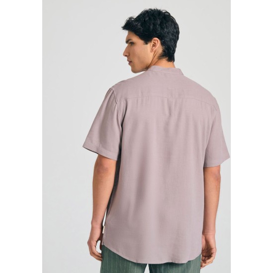 FUNKY BUDDHA FBM011-006-05 CIGAR Πουκαμίσα λινή 