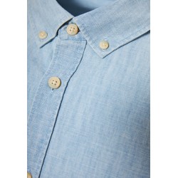 FUNKY BUDDHA FBM011-054-05 BLUE Μακρυμάνικo Βαμβακερό Πουκάμισο