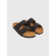 FUNKY BUDDHA FBM011-050-08  BLACK Δερμάτινα Ανδρικά Σανδάλια 