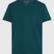 FUNKY BUDDHA FBM011-004-04 DARK SEA T-shirt με λαιμό henley και raw cuts
