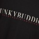 FUNKY BUDDHA FBM011-015-04 BLACK T-shirt με τύπωμα στο στήθος