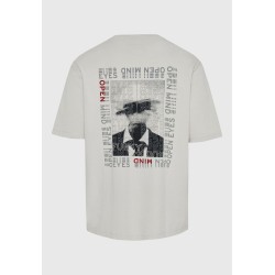 FUNKY BUDDHA FBM011-302-04 MIST T-SHIRT OVERSIZED