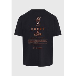 FUNKY BUDDHA FBM011-060-04 ANTHRACITE T-SHIRT με text artwork τύπωμα στην πλάτη