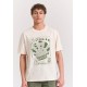 FUNKY BUDDHA FBM011-332-04 OFF WHITE Oversized t-shirt με graphic τύπωμα στην πλάτη