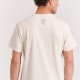 FUNKY BUDDHA FBM011-048-04 OFF WHITE T-shirt με τύπωμα στο στήθος