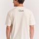 FUNKY BUDDHA FBM011-332-04 OFF WHITE Oversized t-shirt με graphic τύπωμα στην πλάτη