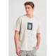 FUNKY BUDDHA FBM011-307-04 MIST Relaxed fit t-shirt με abstract τύπωμα