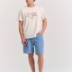 FUNKY BUDDHA FBM011-017-04 OFF WHITE T-shirt με τύπωμα στο στήθος