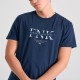 FUNKY BUDDHA FBM011-017-04 NAVY T-shirt με τύπωμα στο στήθος