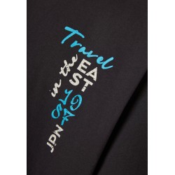 FUNKY BUDDHA FBM011-331-04 ANTHRACITE Oversized t-shirt με graphic τύπωμα στην πλάτη