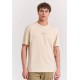 FUNKY BUDDHA FBM011-023-04 CHALK Oversized t-shirt με graphic τύπωμα στην πλάτη