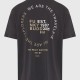 FUNKY BUDDHA FBM011-023-04 ANTHRACITE Oversized t-shirt με graphic τύπωμα στην πλάτη