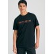 FUNKY BUDDHA FBM011-011-04 BLACK T-shirt με τύπωμα στο στήθος