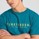 FUNKY BUDDHA FBM011-011-04 PEACOCK T-shirt με τύπωμα στο στήθος