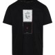 FUNKY BUDDHA FBM011-307-04 BLACK Relaxed fit t-shirt με abstract τύπωμα