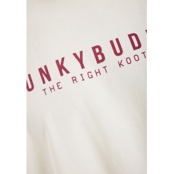 FUNKY BUDDHA FBM011-011-04 OFF WHITE T-shirt με τύπωμα στο στήθος
