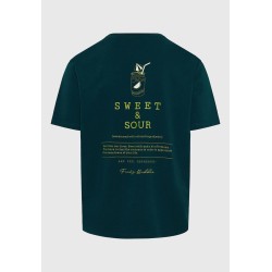 FUNKY BUDDHA FBM011-060-04 DARK SEA T-SHIRT με text artwork τύπωμα στην πλάτη