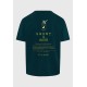 FUNKY BUDDHA FBM011-060-04 DARK SEA T-SHIRT με text artwork τύπωμα στην πλάτη