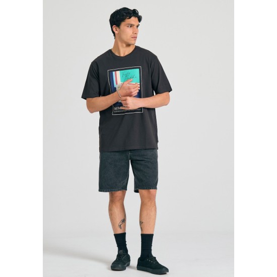 FUNKY BUDDHA FBM011-064-04 ANTHRACITE T-shirt