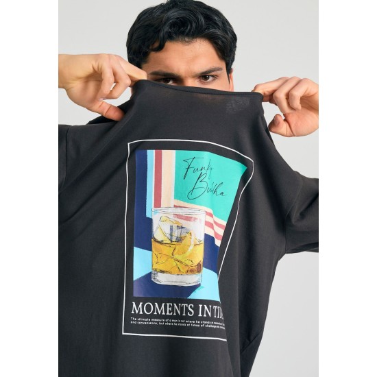 FUNKY BUDDHA FBM011-064-04 ANTHRACITE T-shirt