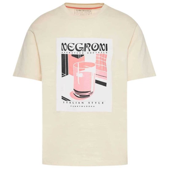 FUNKY BUDDHA FBM011-065-04 CHALK T-shirt