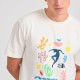 FUNKY BUDDHA FBM011-049-04 OFF WHITE Relaxed fit t-shirt με graphic τύπωμα