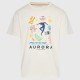FUNKY BUDDHA FBM011-049-04 OFF WHITE Relaxed fit t-shirt με graphic τύπωμα
