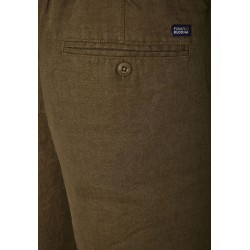 FUNKY BUDDHA FBM011-009-03 ΚΗΑΚΙ Comfort fit λινή βερμούδα