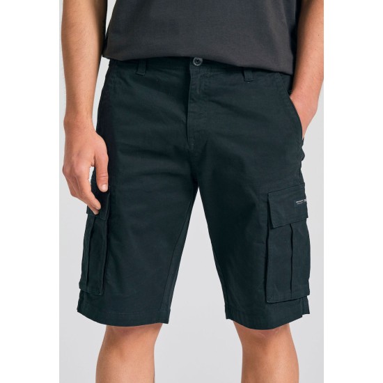 Ανδρική βερμούδα cargo FUNKY BUDDHA FBM011-002-03 BLACK