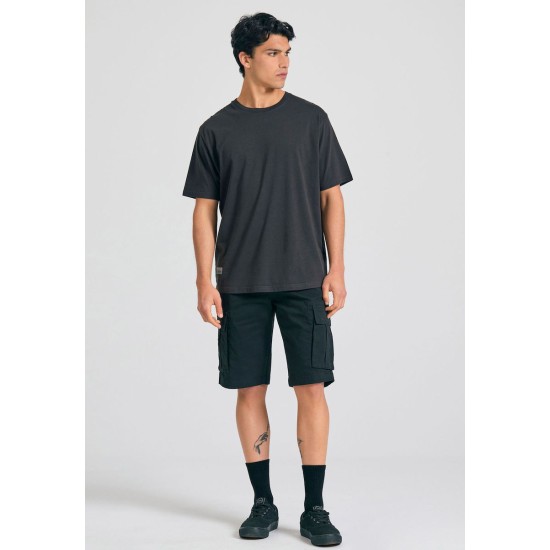 Ανδρική βερμούδα cargo FUNKY BUDDHA FBM011-002-03 BLACK