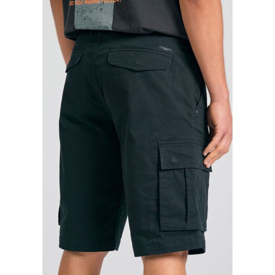 Ανδρική βερμούδα cargo FUNKY BUDDHA FBM011-002-03 BLACK
