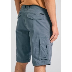 Ανδρική βερμούδα cargo FUNKY BUDDHA FBM011-002-03 STEEL GREY
