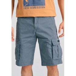Ανδρική βερμούδα cargo FUNKY BUDDHA FBM011-002-03 STEEL GREY