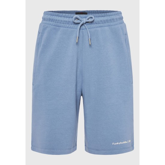 FUNKY BUDDHA FBM011-050-03 SMOKE BLUE Αθλητική βερμούδα