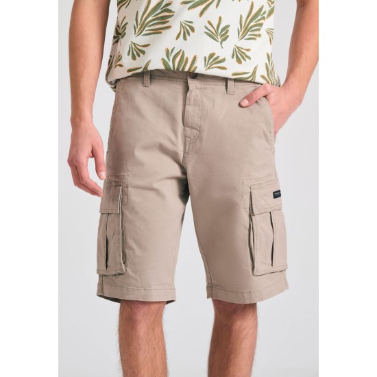 Ανδρική βερμούδα cargo FUNKY BUDDHA FBM011-002-03 GREIGE