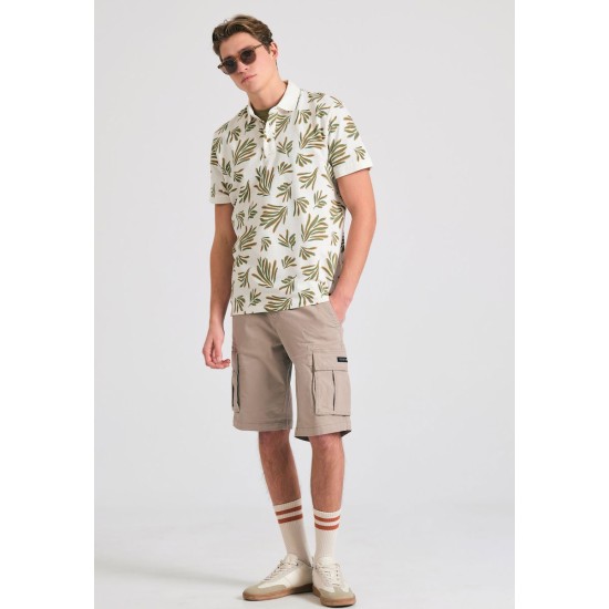 Ανδρική βερμούδα cargo FUNKY BUDDHA FBM011-002-03 GREIGE