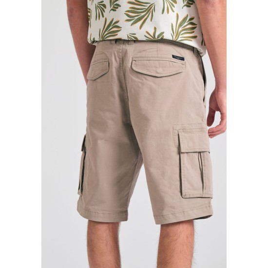 Ανδρική βερμούδα cargo FUNKY BUDDHA FBM011-002-03 GREIGE