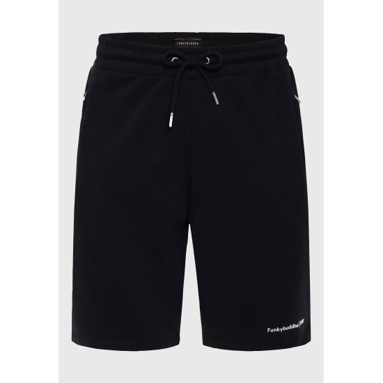 FUNKY BUDDHA FBM011-050-03 BLACK Αθλητική βερμούδα