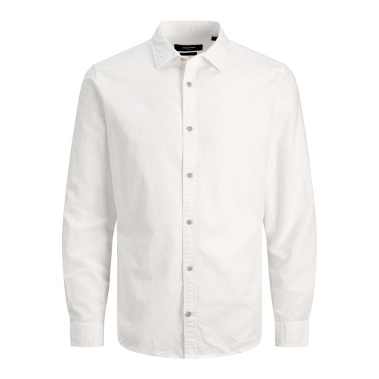 JACK&JONES 12210117 WHITE Πουκάμισο Λινό