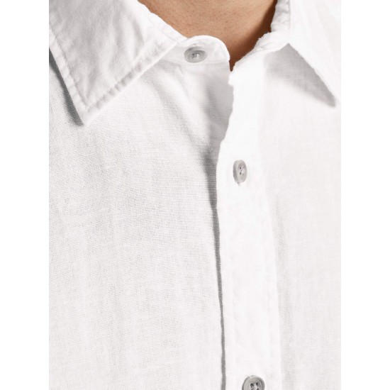 JACK&JONES 12210117 WHITE Πουκάμισο Λινό
