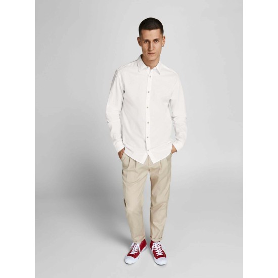 JACK&JONES 12210117 WHITE Πουκάμισο Λινό